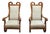 Biedermeier Tall-Back Armchairs with Floral Marquetry, 1830, Set of 2 For Sale