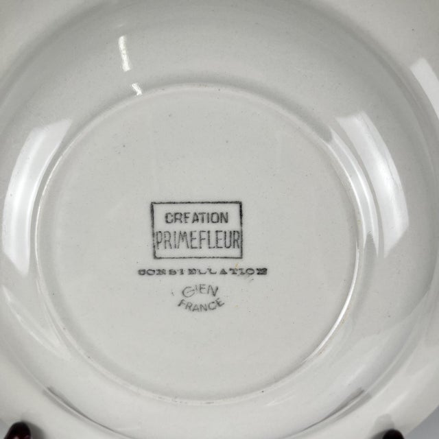 Primefleur Creation Constellation Model Soup Plates from Gien, 1950s, Set of 6 For Sale - Image 9 of 12
