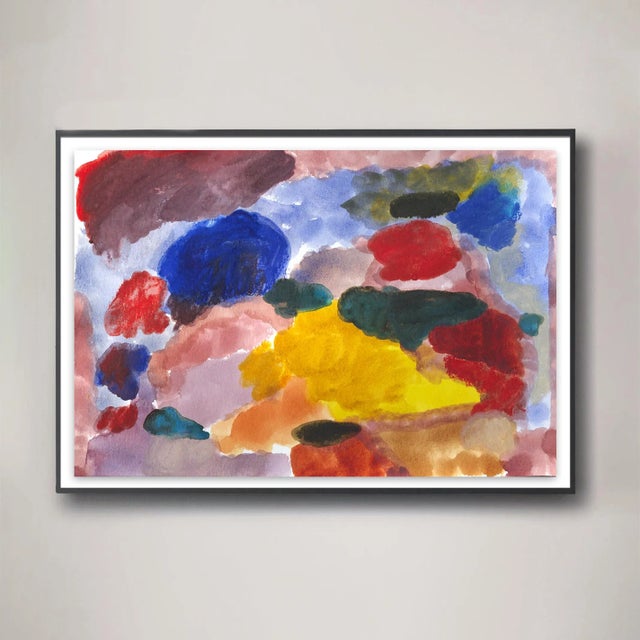 Mark Frohman "8th Street," Colorful Abstract Unframed Print - 55" X 40" For Sale - Image 4 of 4