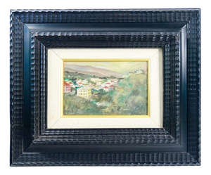 Alberto Salietti, Ligurian Landscape, Mixed Media, Framed
