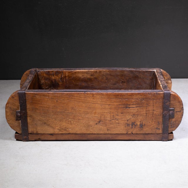 ABOUT Antique wooden brick mold with iron straps and company name "ABF". This era relied on hand-molding clay before...
