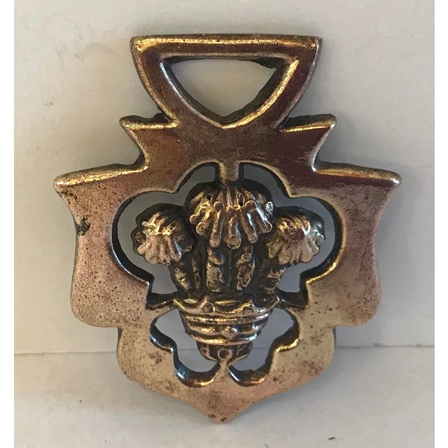 Vintage Brass Saddle Hardware With Mushroom Design Chairish