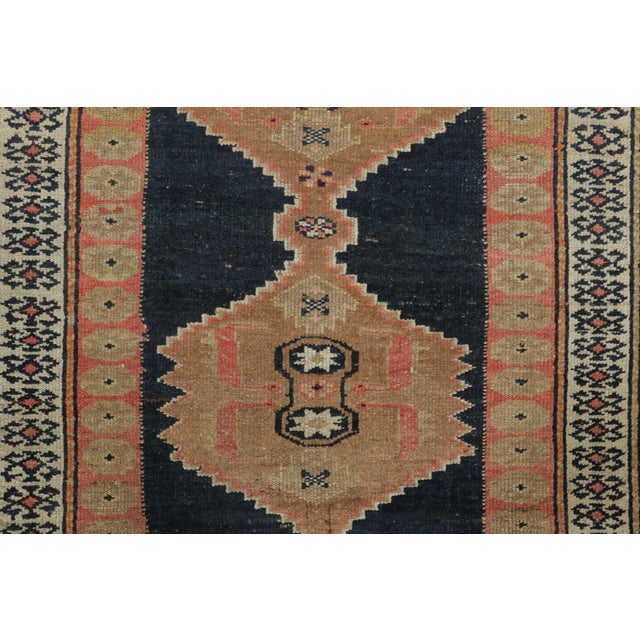 Traditional Antique Kurdish Rug With Beige & Pink Medallions & Multiple Borders - Rug & Kilim For Sale - Image 3 of 7