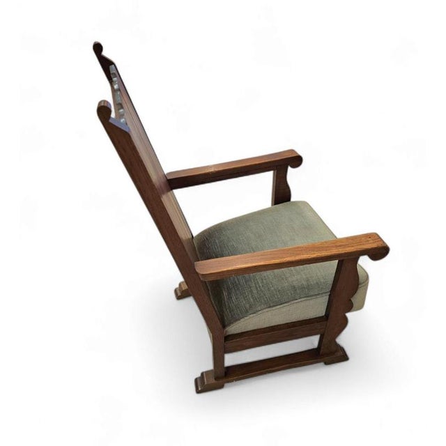 Vintage Armchair in Oak, 1930s For Sale - Image 10 of 18