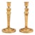 French Empire Doré Bronze Candlesticks, a Pair For Sale