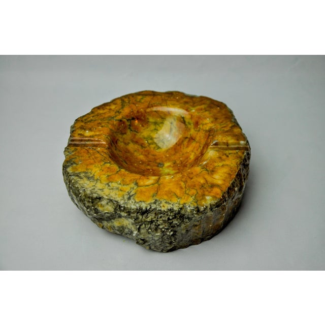 Stone Brown Alabaster Ashtray attributed to Romano Bianchi, Italy, 1970s For Sale - Image 7 of 7