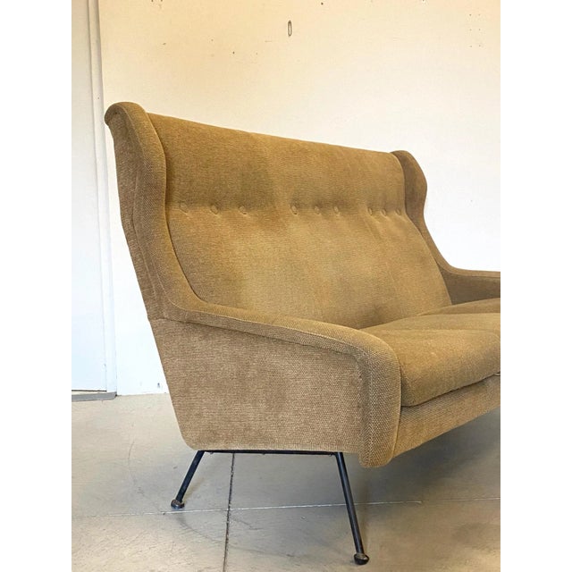 Brown Sofa, 1960s For Sale - Image 8 of 11