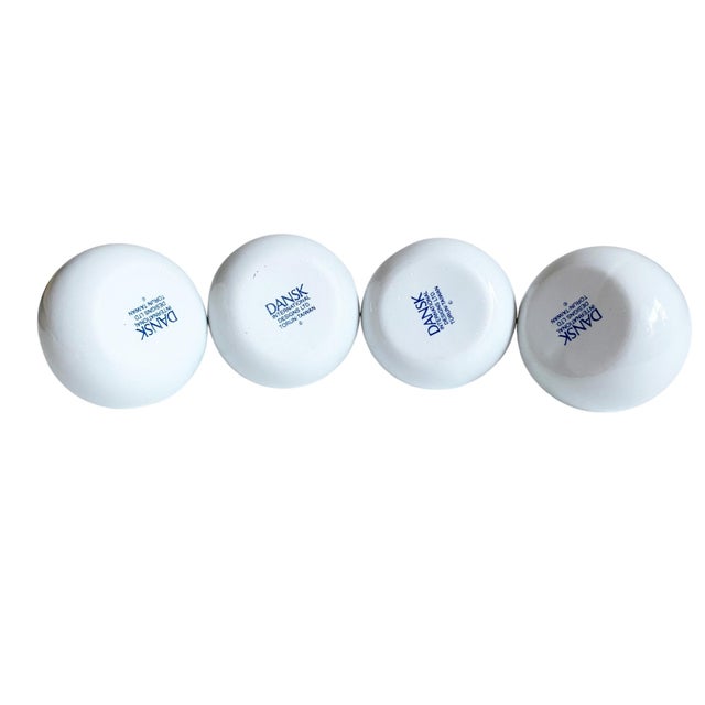 Dansk Petite White Ceramic Weed Pot Bud Vases by Dansk - Set of 4 For Sale - Image 4 of 5