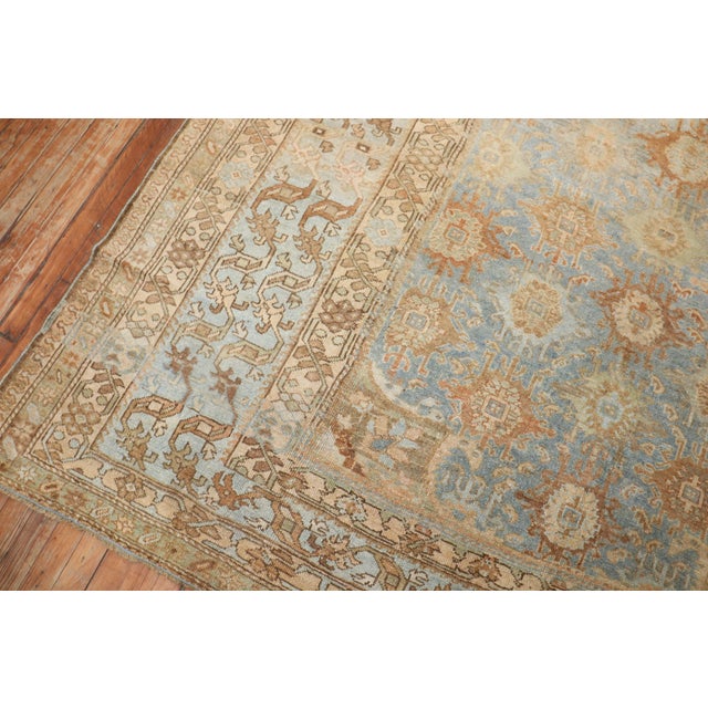 Antique Light Blue Malayer Corridor Rug - 8' x 19'4" For Sale - Image 10 of 11