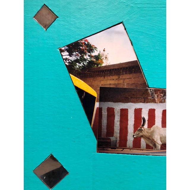 1990s Kim MacConnel, Chindambaram Temple, Mixed Media Photo Collage on Cardboard, 1992 For Sale - Image 5 of 7