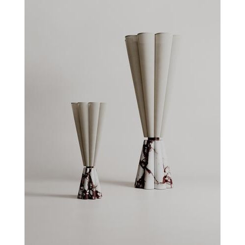 Bouquet Lamp L in Red Marble and Stone by Esther Knopfler For Sale - Image 15 of 18