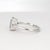14k White Gold Ring With Octagon Aquamarine and Diamonds For Sale - Image 9 of 18
