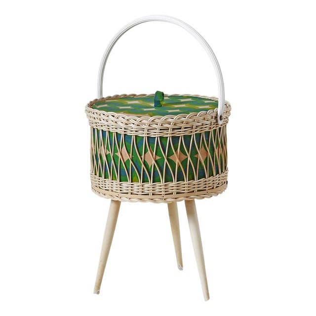 Mid-Century Modern Portable Sewing Box, Germany, 1970s For Sale