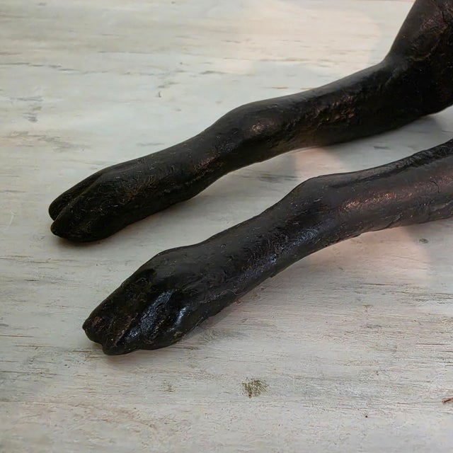 Antique Cast Iron Resting Whippet Greyhound Hearth Statue For Sale - Image 12 of 17