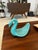 Vintage Teal Ceramic Swan Towel or Washcloth Holder For Sale - Image 4 of 8