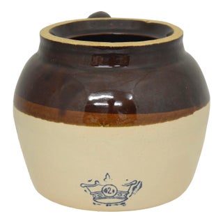 Vintage Robinson Ransbottom Blue Crown Pot/Jug For Sale