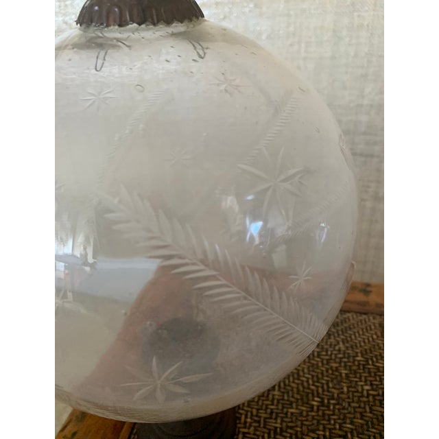 1990s Boho Chic Glass Orbs- Ornaments on a Stands - a Pair For Sale In New York - Image 6 of 9