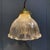 1930s Pressed Glass Pendant Lamp with Brass Fixture from Holophane, 1930s For Sale - Image 5 of 15