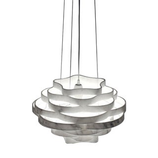Nest LN1 Decorative Hanging Lamp in White Carrara Marble by Bufalini Marmi For Sale