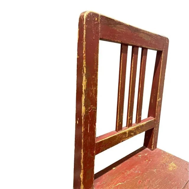 Green Antique French Pine Side Chairs- A Set of 4 For Sale - Image 8 of 13