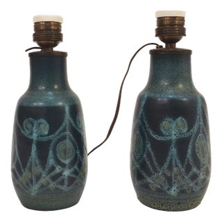 Stoneware Table Lamps from Serra, 1960s, Set of 2 For Sale