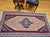 Vintage Persian Senneh Kilim Area Rug, Handwoven Wool, Floral Pattern, Ivory & Blue, 3x6 For Sale - Image 4 of 15