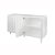 Kenneth Ludwig Chicago White Rippled Lacquer Cabinet For Sale - Image 4 of 6