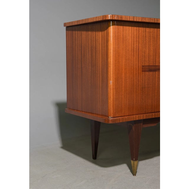 French Mid-Century Modern Sideboard / Buffet With Bar Cabinet, C. 1940 For Sale In Charlotte - Image 6 of 7