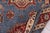 Textile Rustic Super Kazak Light Blue/Red Wool Runner Rug- 2'5'' X 9'9'' For Sale - Image 7 of 10