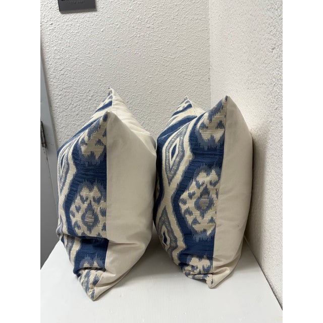 Contemporary Thom Filicia Home Collection the Rigi Ink Pattern Pillows, Pair For Sale - Image 3 of 12