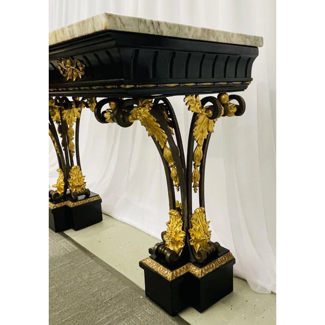 Late 19th Century Neoclassical Style Console Table, Refinished, Bronze, Celebrity Provenance For Sale - Image 5 of 13