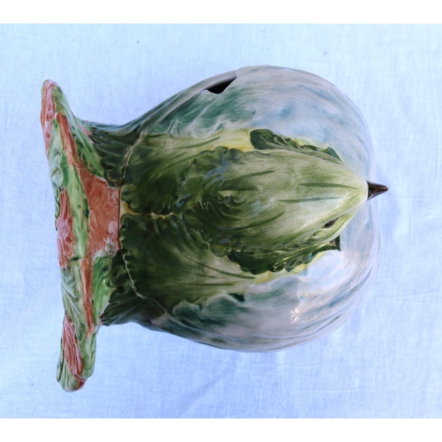Figurative Late 20th Century Large Italian Vintage Vietri Italian Majolica Bird and Vegetable Soup Tureen For Sale - Image 3 of 11