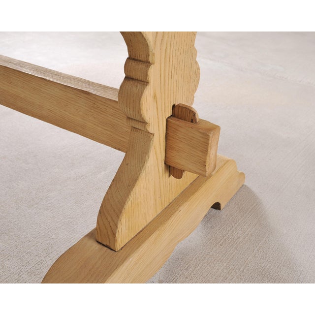 Country French Bleached Oak Farmhouse Dining Table 8.5 Ft For Sale - Image 17 of 18
