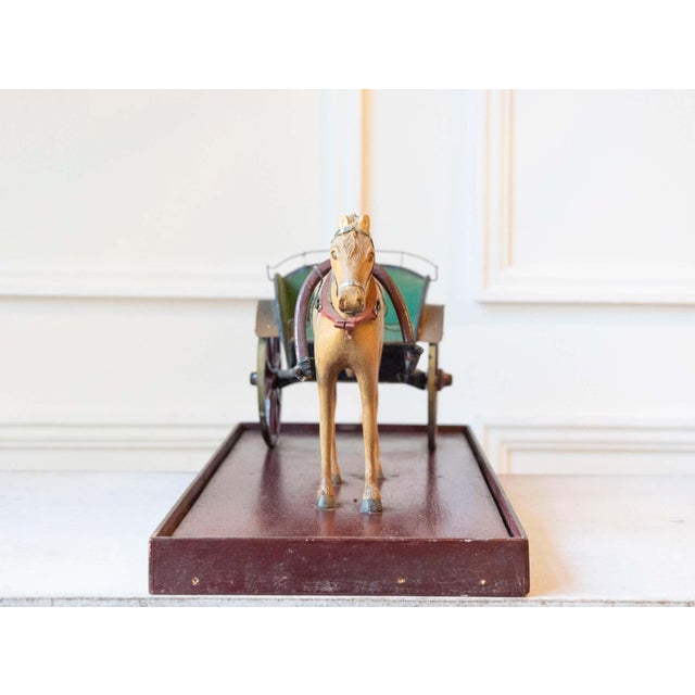 Early 20th-Century Carved Wooden Horse and Carriage Model For Sale In Atlanta - Image 6 of 11