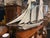 White Model Sailboat in Wood and Fabric, 1960s For Sale - Image 8 of 10