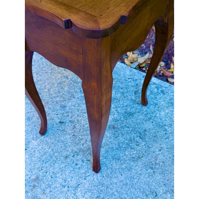 Wood Petite French Louis XV Walnut Side Table For Sale - Image 7 of 7