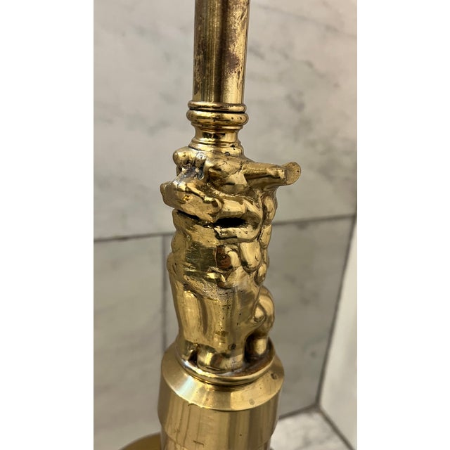 Mid-Century Modern MCM Marbro Lamp With Foo Dog Design For Sale - Image 3 of 9