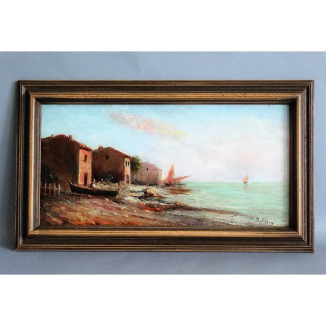 Wood Impressionist Oil 'On the Coast' Louis Nattero (1875-1915) Hammer Prices Over $14,000 For Sale - Image 7 of 12