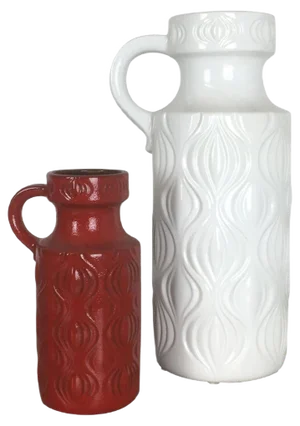 Vintage German Fat Lava Onion Vases by Scheurich, Set of 2