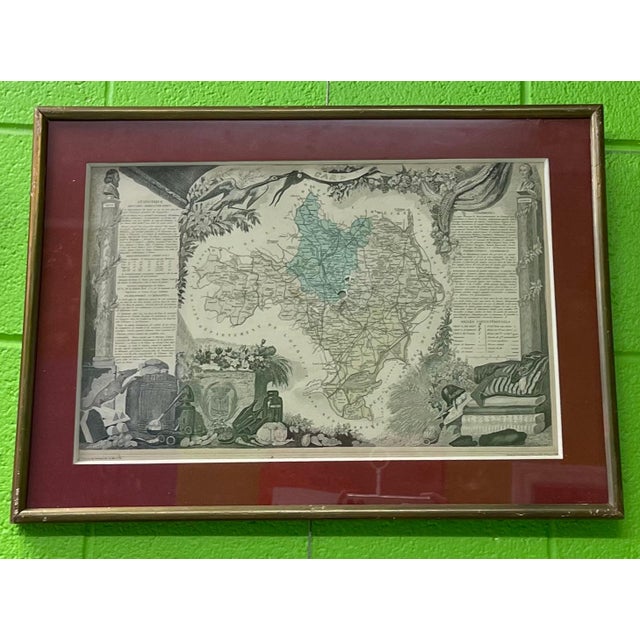 Gray Set of 4 Antique French Maps For Sale - Image 8 of 9