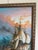 Blue Original Oil Painting Tall Ship at Sea Framed Maritime Seascape For Sale - Image 8 of 9