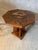 Beautiful and rare auxiliary or pedestal table produced in the 1920s in oak marquetry. There is marquetry on the top and...