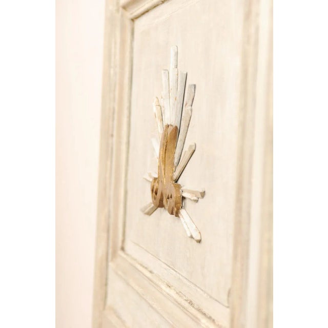 Tall French 19th Century Painted Wood Trumeau Mirror For Sale - Image 4 of 10