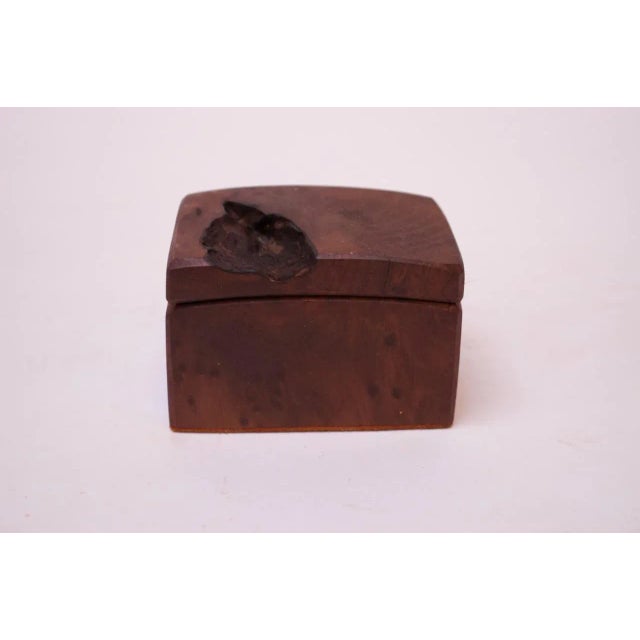 Mid-Century Miniature Walnut Burl Trinket Box For Sale - Image 11 of 11