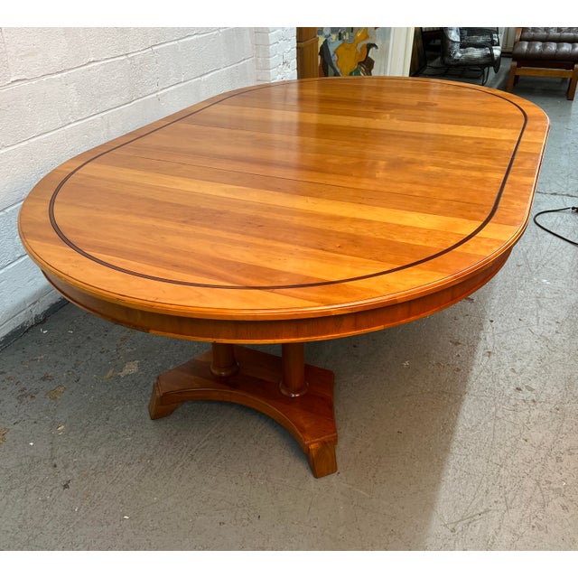 Vintage Expanding Cherry Dining Table by Stickley For Sale - Image 9 of 16