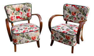 Vintage Art Deco Lounge Chairs, 1930s, Set of 2