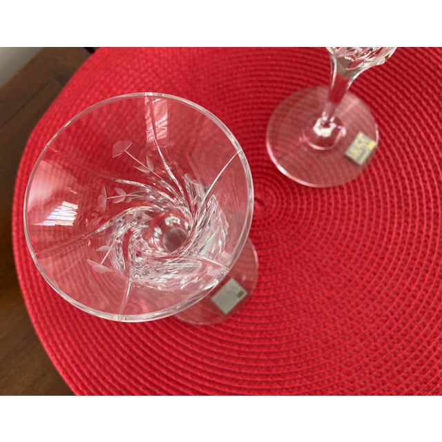 Glass 1980s Mikasa “English Garden” Crystal Candle Holders For Sale - Image 7 of 11