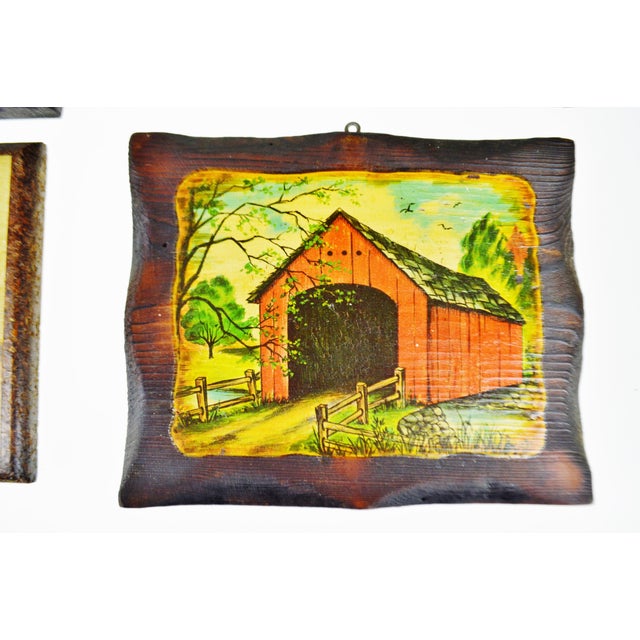 Vintage Carved Wood Decoupage Wall Art Plaques Group of 8 Chairish