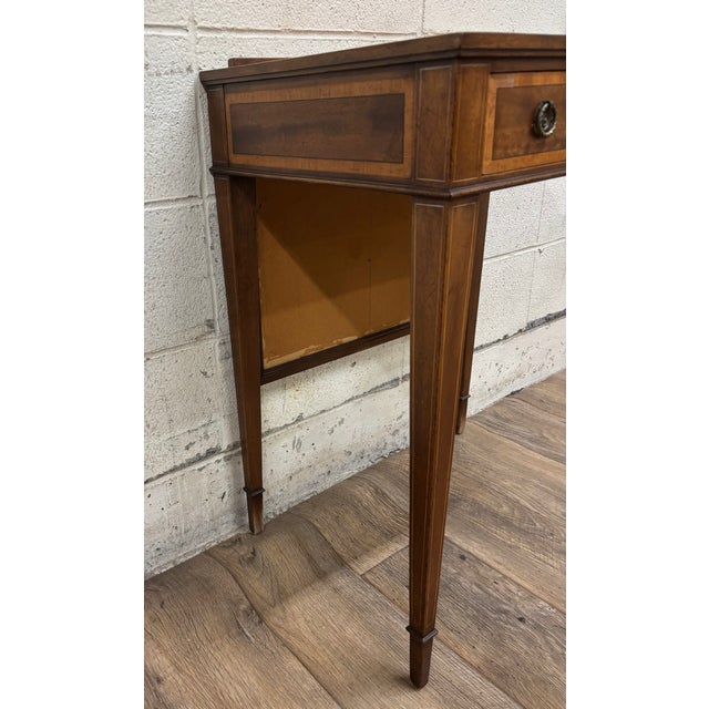 Vintage Johan Tapp Georgian or Sheraton Style Leather Top Desk For Sale - Image 9 of 12