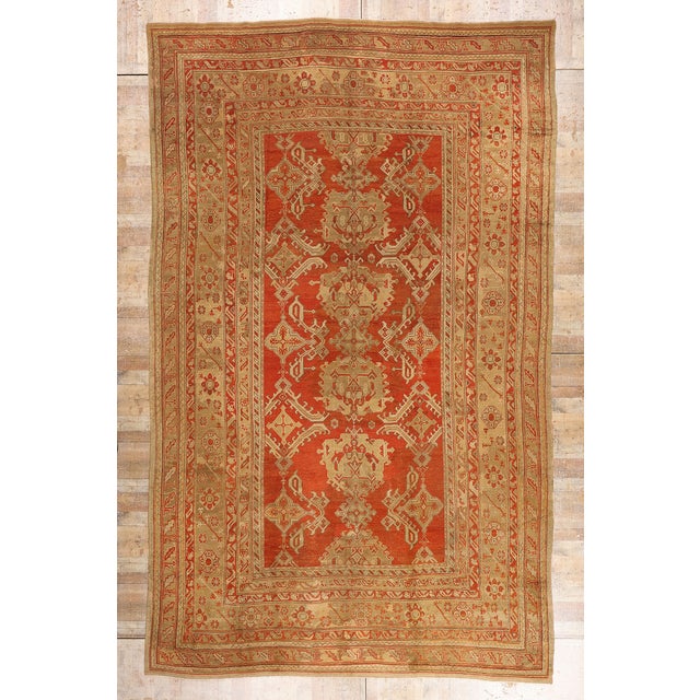 Late 19th Century Turkish Oushak Rug, 11'05 X 18'08 For Sale - Image 10 of 10